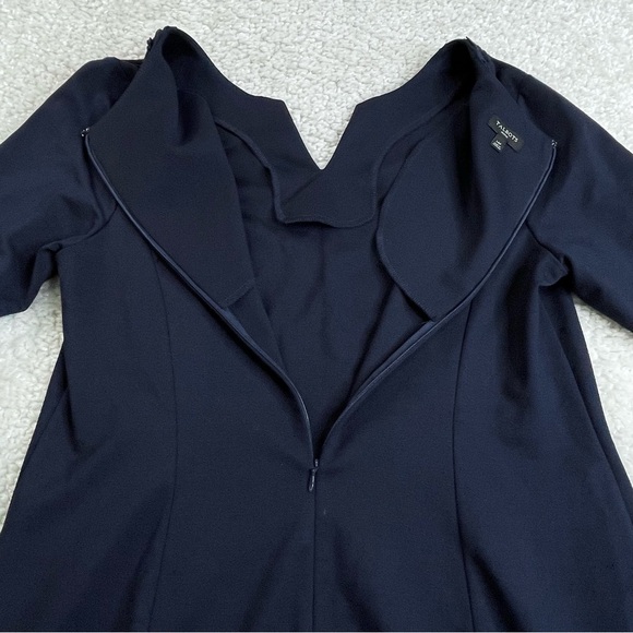 Talbots EMBROIDERED FLOUNCE-SLEEVE SHIFT DRESS Event Wedding Guest Party 14P - Picture 6 of 12